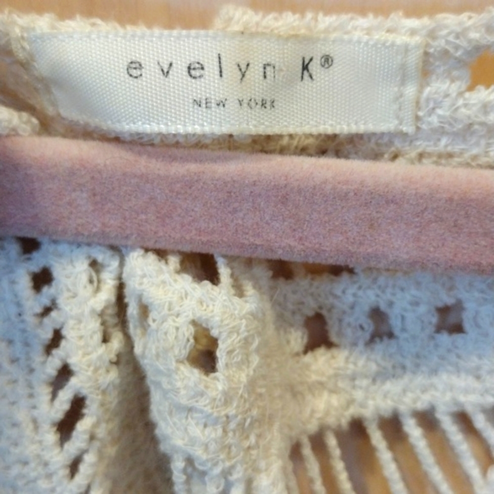 Anthropologie x Evelyn K. Crochet Split Vest Kimono Cover Up - Picture 9 of 11